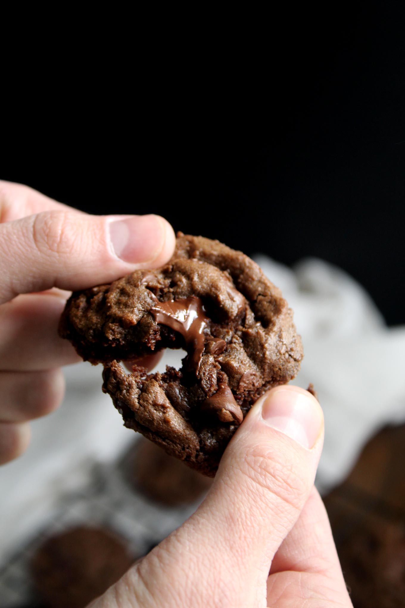 Fudgey Chocolate Chocolate Chip Cookies Wyldflour